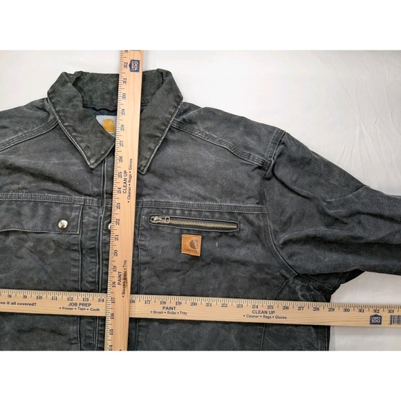 VTG CARHARTT Duck Chore Coat Jacket Workwear Quilted Distressed J285 2XL A056 - Picture 6 of 9